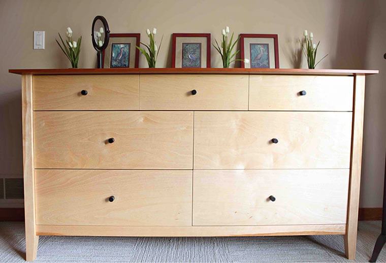 dresser-birch-and-cherry-custom-designed-furniture-by-Silent-Rivers-