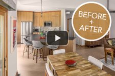 before and after time lapse video still of home remodel by Silent Rivers