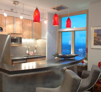 Dramatic Contemporary Remodel of Downtown Condo at The Plaza