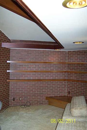 Usonian house in Des Moines before preservation remodel by Silent Rivers