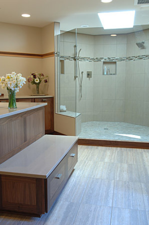 Natural Elements Bathroom Remodel With Better Functioning Vanities 