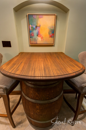 Wood tops can be plane-sawn, edge grain, or end grain.