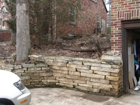 limestone retaining wall