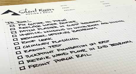 To do list for rehabilitation of a historic home