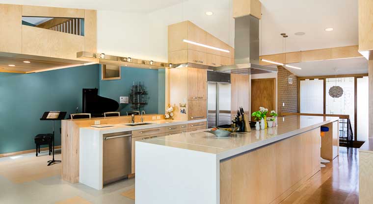 LED lighting in a modern kitchen design by Silent Rivers Design+Build