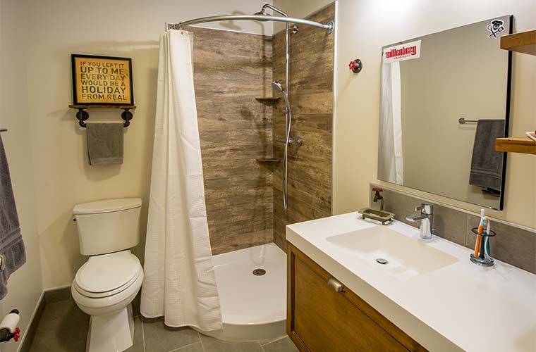 Bathroom remodel in a downtown Des Moines left designed by Silent Rivers
