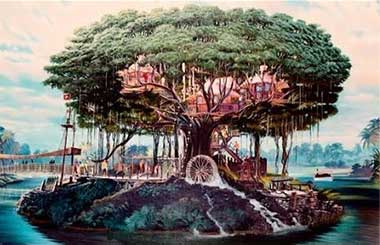 Swiss Family Robinson home illustration