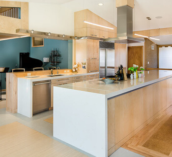 A Sleek and Contemporary Midcentury Kitchen Remodel in Johnston