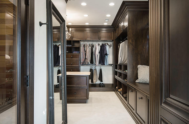 A Vast Master Closet Glamour Paired With Innovative Features Silent Rivers Design Build Custom Homes Remodeling Des Moines