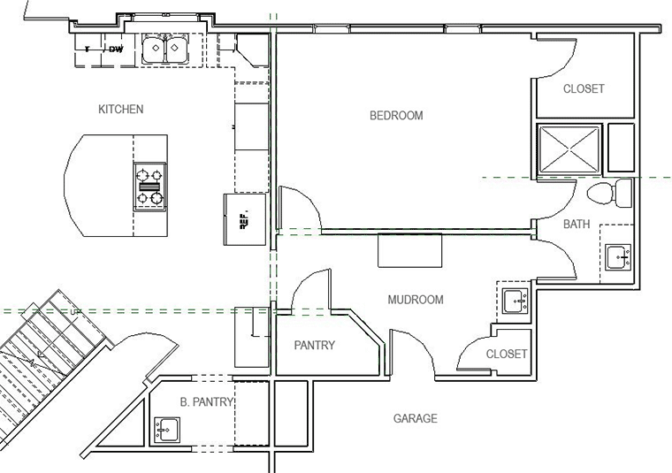 Clive kitchen floorplan before remodeling by Silent Rivers