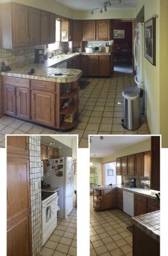 Mid 80s Kitchen Remodel A Homeowner S Experience Silent Rivers   Before Photos Of Tiled Kitchen To Be Remodeled By Silent Rivers Des Moines 328x500 