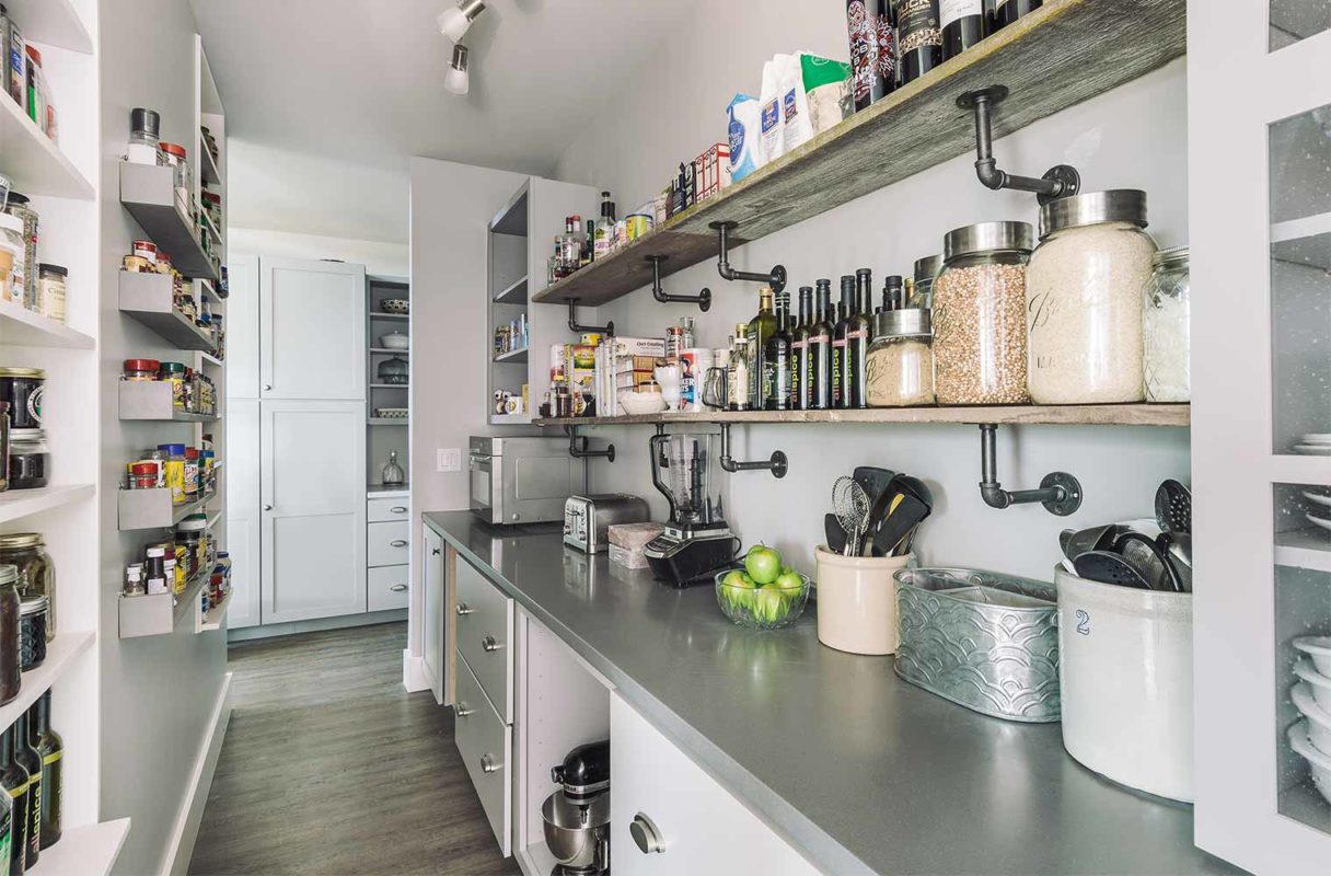 FarmhouseIndustrial Kitchen with a Butler’s Pantry Silent Rivers Design+Build Custom Homes