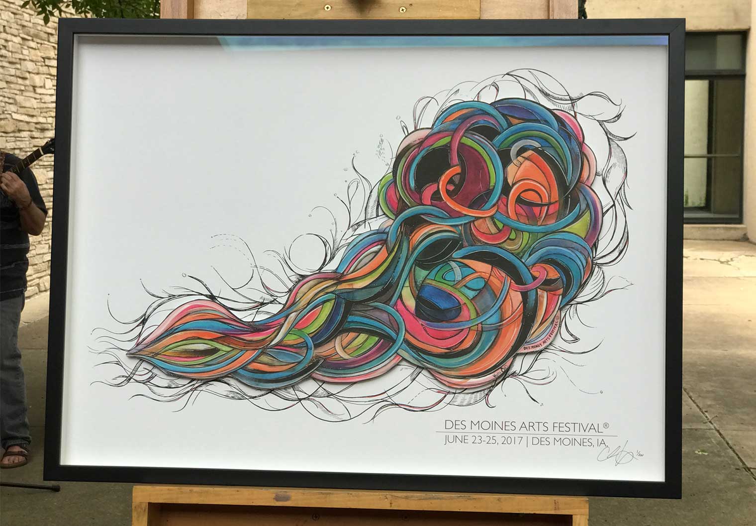 Chris Vance Des Moines Arts Festival 2017 Commemorative Poster unveiling