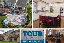 2017 Tour of Remodeled Homes Des Moines features a gorgeous deck and large traditional white kitchen by designer and remodeler Silent Rivers