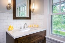 Original Flooring in a Vintage Bathroom Inspires Penny Round Tile Floor & More