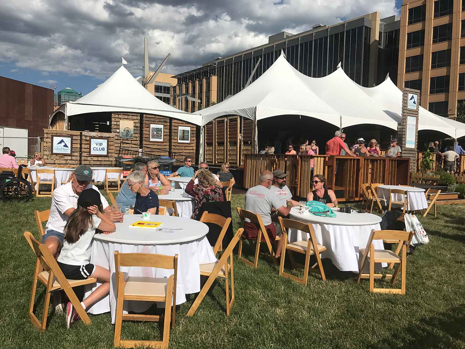 Silent Rivers VIP Club lawn at 2017 Des Moines Arts Festival