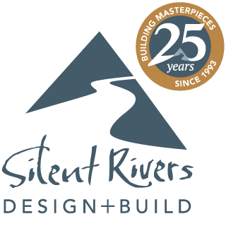 Silent Rivers Design+Build and 25th anniversary logos