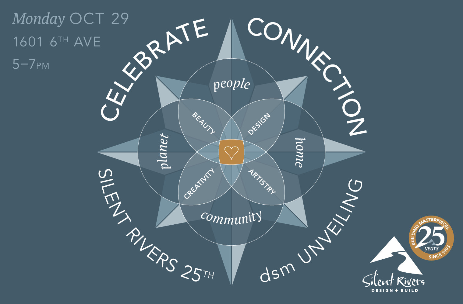 Celebrate Connection: Silent Rivers 25th Anniversary and dsm Unveiling graphic