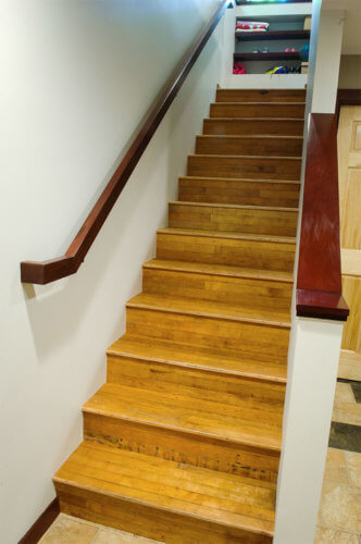 Des Moines historic home stairs remodeled sustainability by Silent Rivers