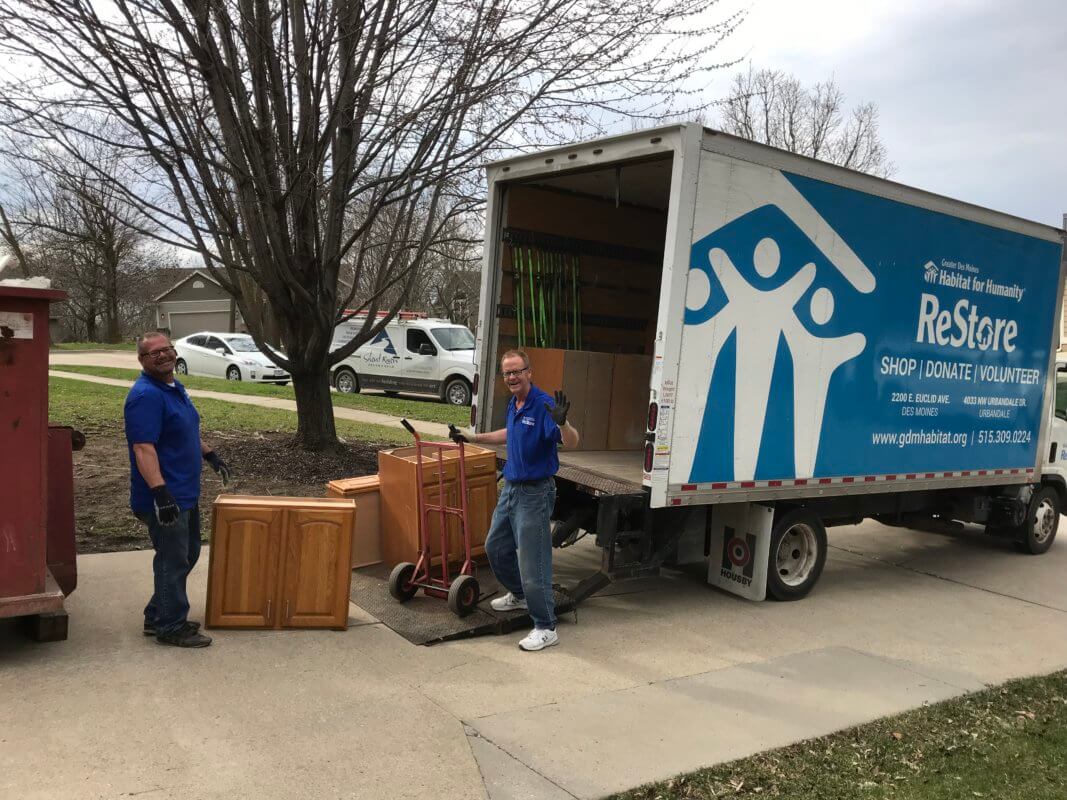 Greater Des Moines Habitat ReStore takes cabinets from a Des Moines home remodel by Silent Rivers