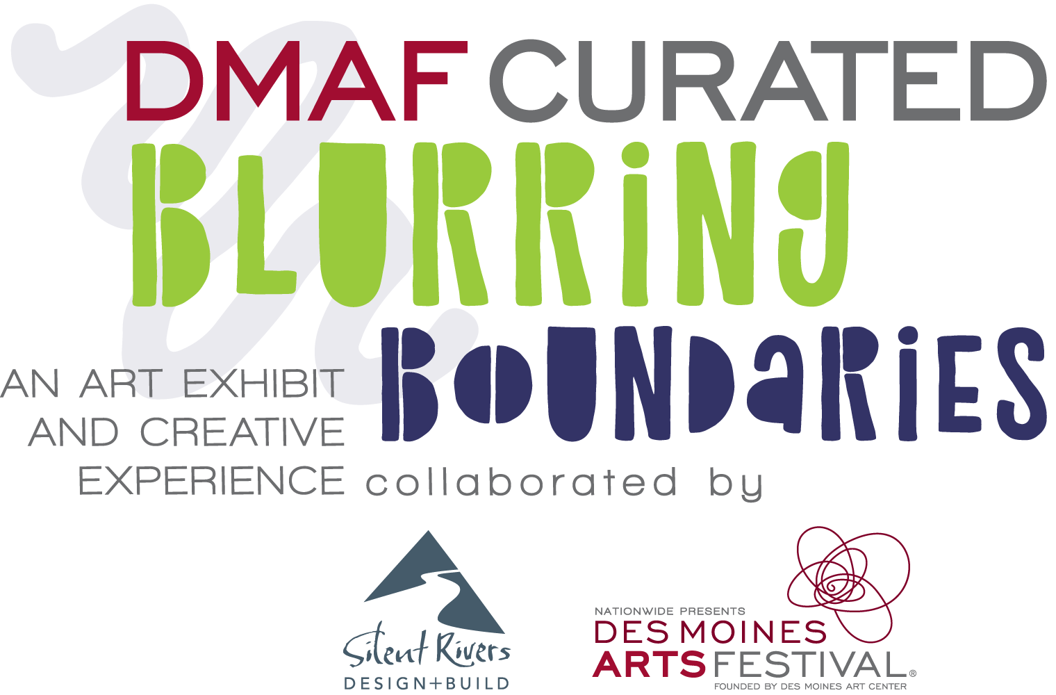 DMAF Curated Blurring Boundaries exhibit by Silent Rivers and Des Moines Arts Festival