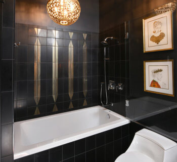 Glamorous Bathroom Graces a Downtown Des Moines Loft