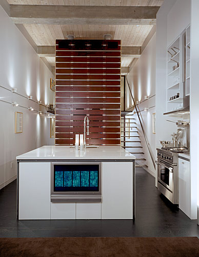 Brown Camp Lofts kitchen condo remodel in Des Moines by Silent Rivers