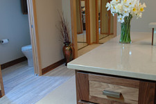 Natural Elements Bathroom Remodel With Better Functioning Vanities
