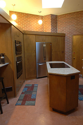 midcentury modern Frank Lloyd Wright style Usonian home remodel Silent Rivers Des Moines