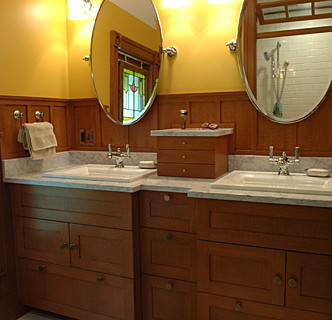 Hall Bathroom Remodel Inspired by Original Cast Iron Grate