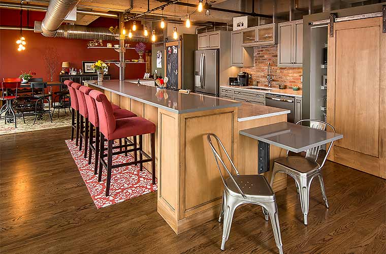 Warehouse Loft Update Blends Traditional and Urban Style for an Alluring and Functional Space