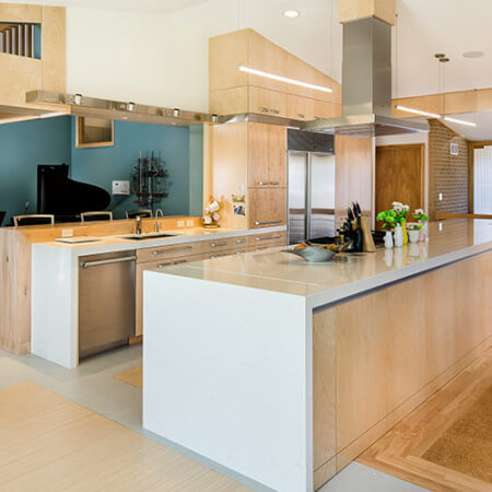 Johnston Iowa contemporary midcentury kitchen remodel by Silent Rivers