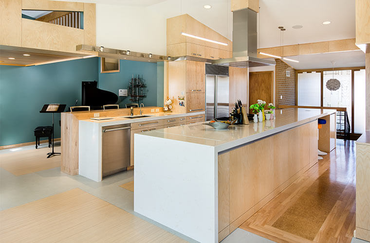 Johnston Iowa contemporary midcentury kitchen remodel by Silent Rivers