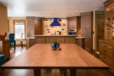 Gorgeous White Oak Dining Room Table Enhances This Craftsman-Style Great Room