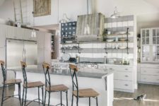 Farmhouse-Industrial Kitchen with a Butler’s Pantry