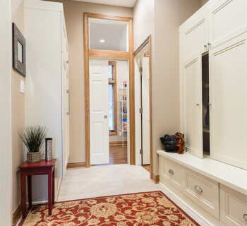 A Mudroom and Office Nook Provide Custom Organization for Family of Six