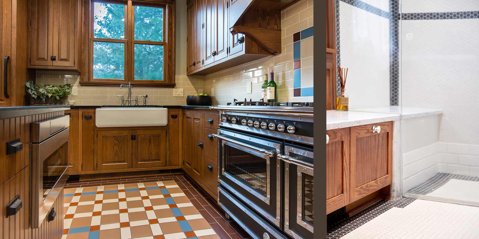 Des Moines Victorian home renovation, historic kitchen remodel, historic bathroom remodel by Silent Rivers