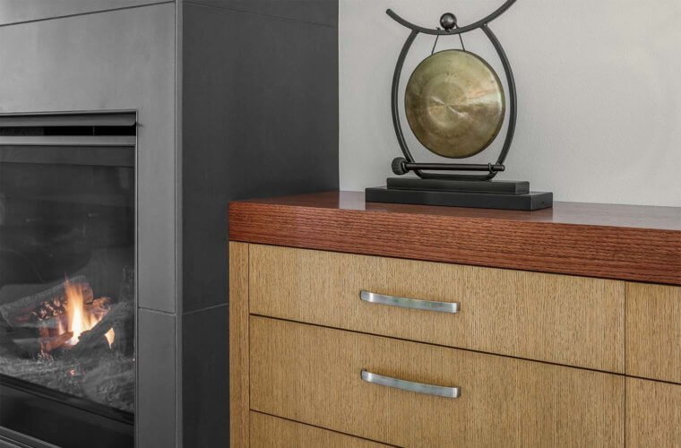 Warm contemporary style creates Zen in 1990s Southwestern Hills Des Moines home