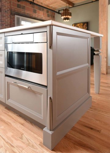 Art Deco remodel Des Moines loft kitchen by Silent Rivers